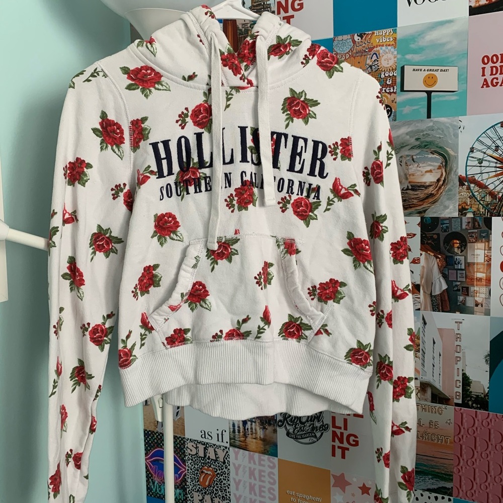 hollister rose hoodie